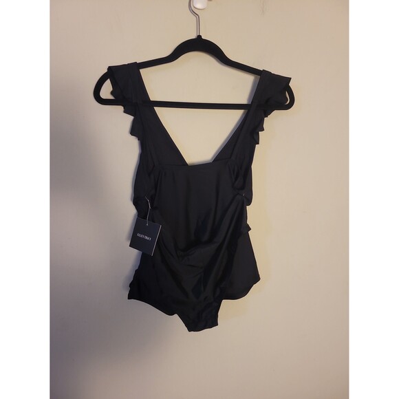 New Ellen Tracy Black Tankini  swimsuit Bathing Suit Sz 8 - Picture 4 of 9